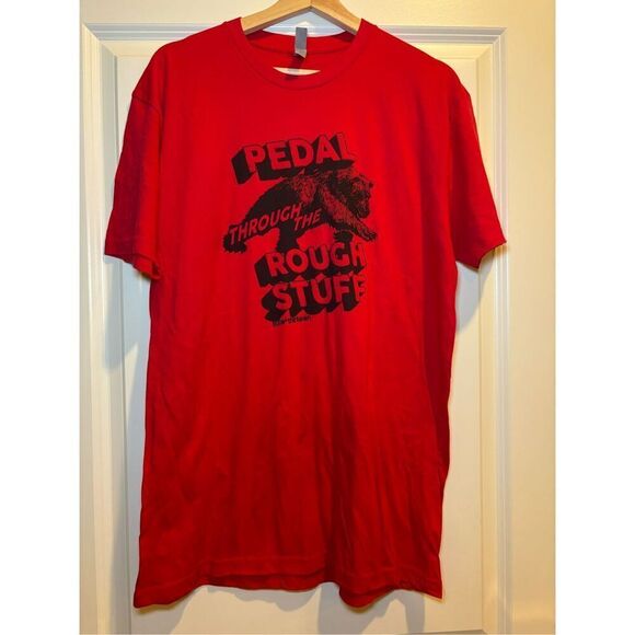 Pedal Through the rough stuff T-shirt size Large - Picture 1 of 2
